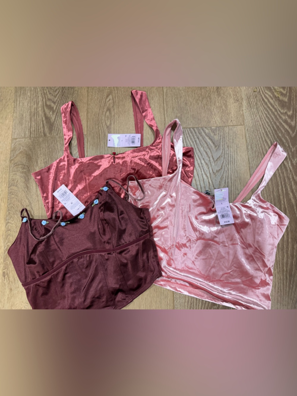 Coquette trio! Bundle of 3 Wild Fable coquette crop tank tops NWT 2